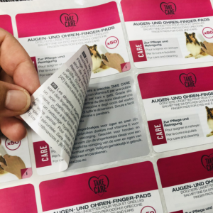 Custom 4 Page Folding Multi-layer Label Vinyl Adhesive Booklet Multi-Layer Sticker Sheet For Cosmetic Bottle Sticker Detail