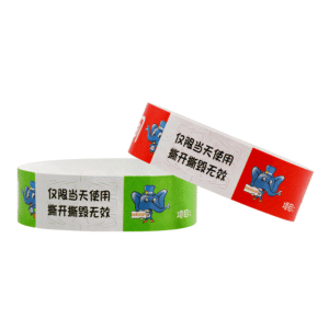 สายรัดข้อมือ Tyvek แบบกำหนดเอง / สายรัดข้อมือแบบปรับแต่งเฉพาะบุคคล / สายรัดข้อมือจีน รายละเอียดการพิมพ์