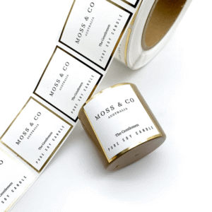 Custom Roll Label Stickers Sticker Detail vooraanzicht