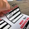 Adesivo auto personalizzato stampa temporanea targa stampa dettaglio