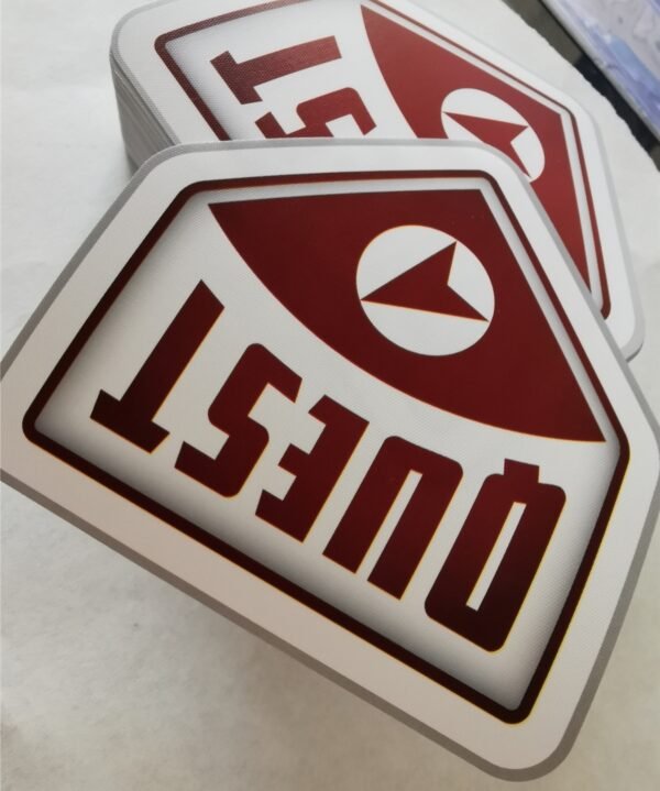 Detalhe de Impressão da Etiqueta Multicamadas Dobrável de 4 Páginas Personalizada Vinil Adesivo Livreto Etiqueta Multicamadas em Folha Para Frasco de Cosmético