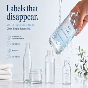 Water-soluble stickers label custom printing - Imagen 3